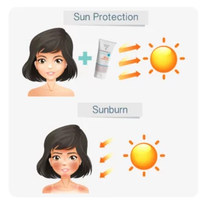 Protection solaire avec l'écran solaire vitamine D Sunshield